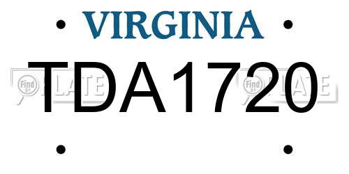 TDA1720 Virginia License Plate