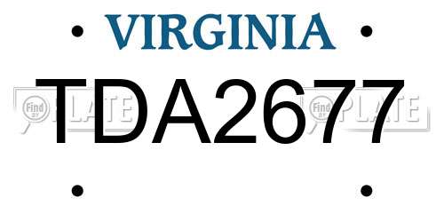 TDA2677 Virginia License Plate