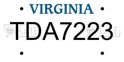 TDA7223 Virginia License Plate