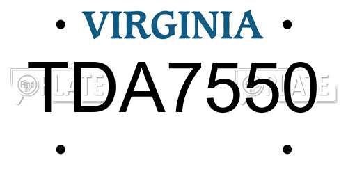 TDA7550 Virginia License Plate