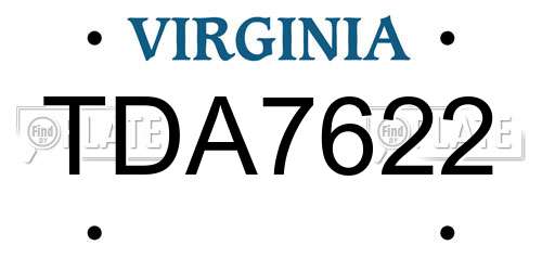 TDA7622 Virginia License Plate