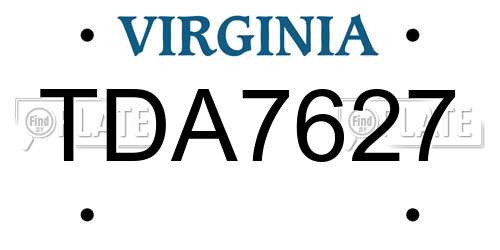 TDA7627 Virginia License Plate