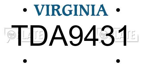TDA9431 Virginia License Plate
