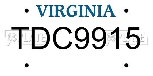 TDC9915 Virginia License Plate