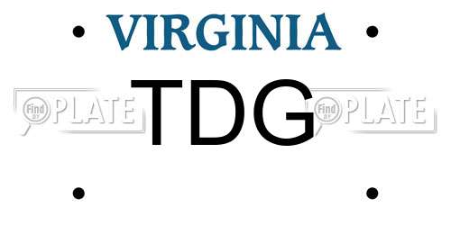 TDG Virginia License Plate