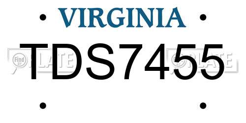 TDS7455 Virginia License Plate