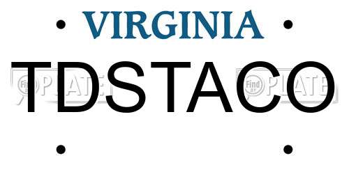 TDSTACO Virginia License Plate