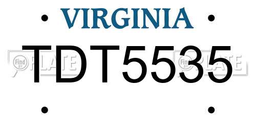 TDT5535 Virginia License Plate