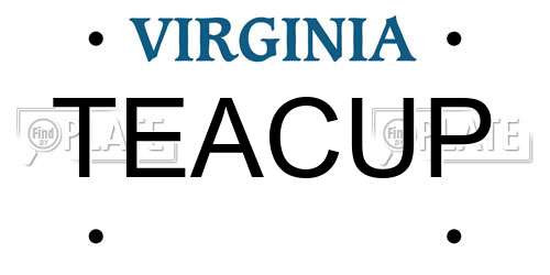 TEACUP Virginia License Plate