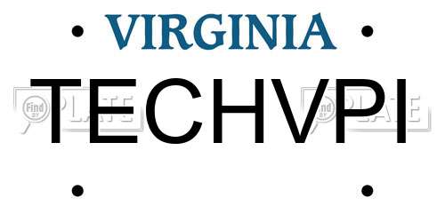 TECHVPI Virginia License Plate