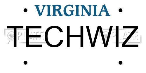 TECHWIZ Virginia License Plate