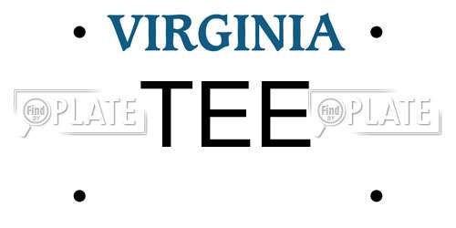 TEE Virginia License Plate