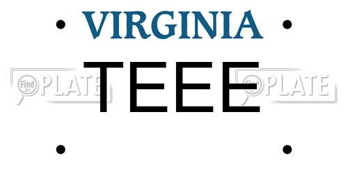 TEEE Virginia License Plate