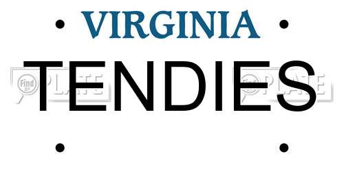 TENDIES Virginia License Plate
