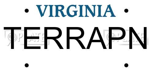 TERRAPN Virginia License Plate