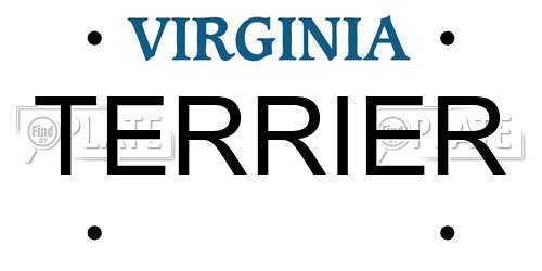 TERRIER Virginia License Plate