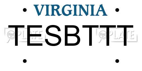 TESBTTT Virginia License Plate