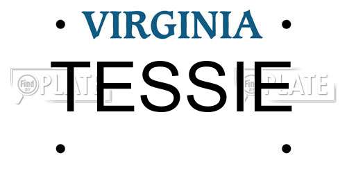 TESSIE Virginia License Plate