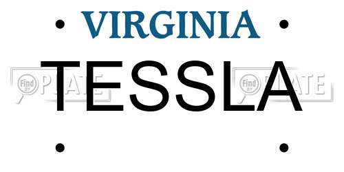 TESSLA Virginia License Plate