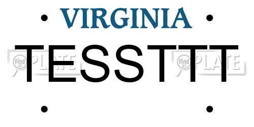 TESSTTT Virginia License Plate