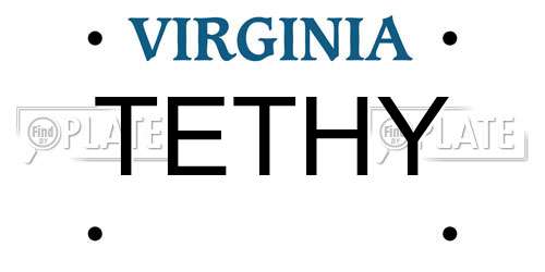 TETHY Virginia License Plate