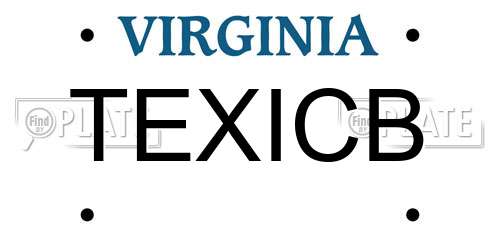TEXICB Virginia License Plate