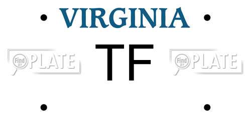 TF Virginia License Plate