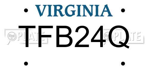 TFB24Q Virginia License Plate