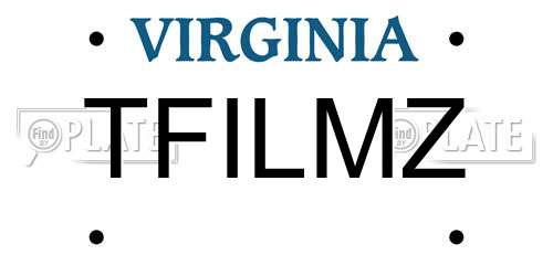 TFILMZ Virginia License Plate