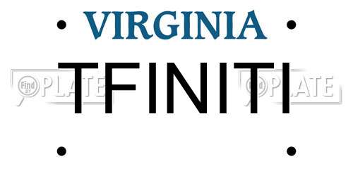 TFINITI Virginia License Plate