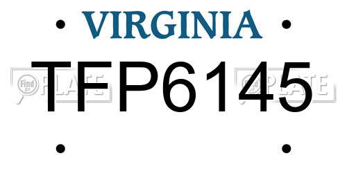 TFP6145 Virginia License Plate