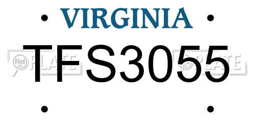 TFS3055 Virginia License Plate