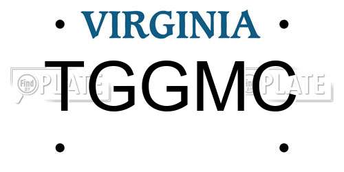 TGGMC Virginia License Plate