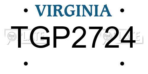 TGP2724 Virginia License Plate