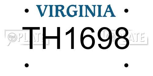 TH1698 Virginia License Plate