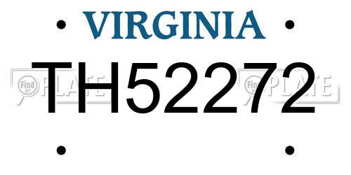 TH52272 Virginia License Plate