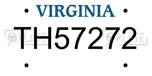 TH57272 Virginia License Plate