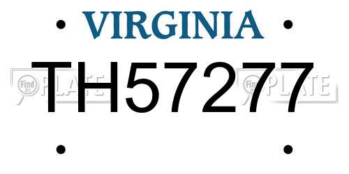 TH57277 Virginia License Plate