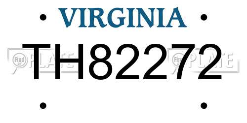 TH82272 Virginia License Plate