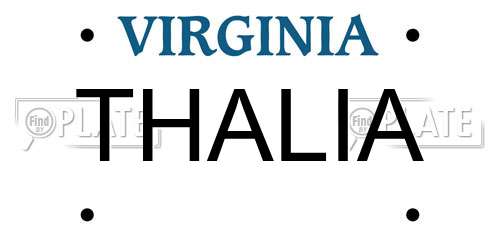 THALIA Virginia License Plate