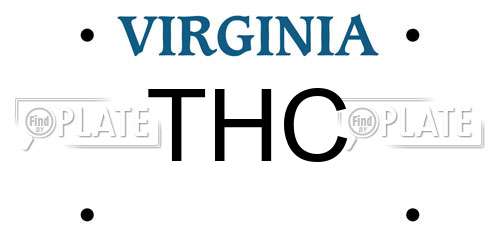THC Virginia License Plate