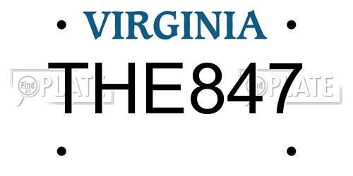 THE847 Virginia License Plate