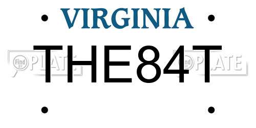 THE84T Virginia License Plate