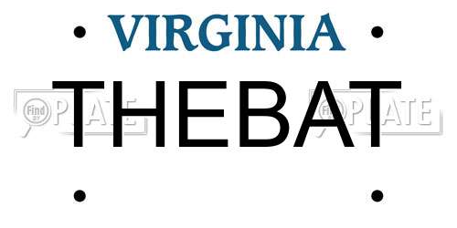 THEBAT Virginia License Plate
