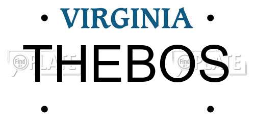 THEBOS Virginia License Plate
