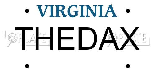 THEDAX Virginia License Plate