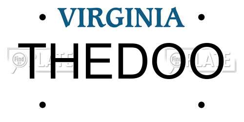 THEDOO Virginia License Plate