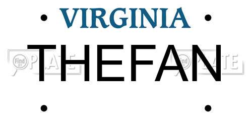THEFAN Virginia License Plate
