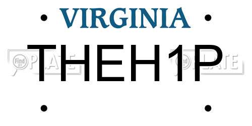 THEH1P Virginia License Plate
