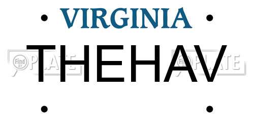 THEHAV Virginia License Plate